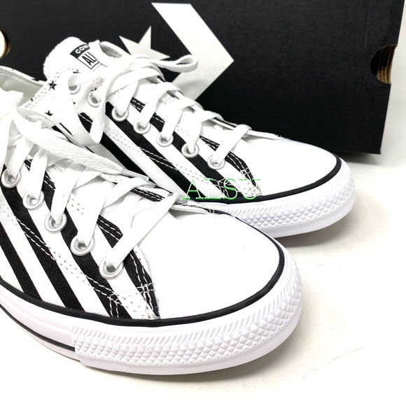 Converse Chuck Taylor All Stars Shoes Men’ Low White Black Canvas Size 167837F - Picture 8 of 11